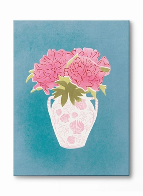 Shells & Peonies, Canvasindoor decorative canvas print