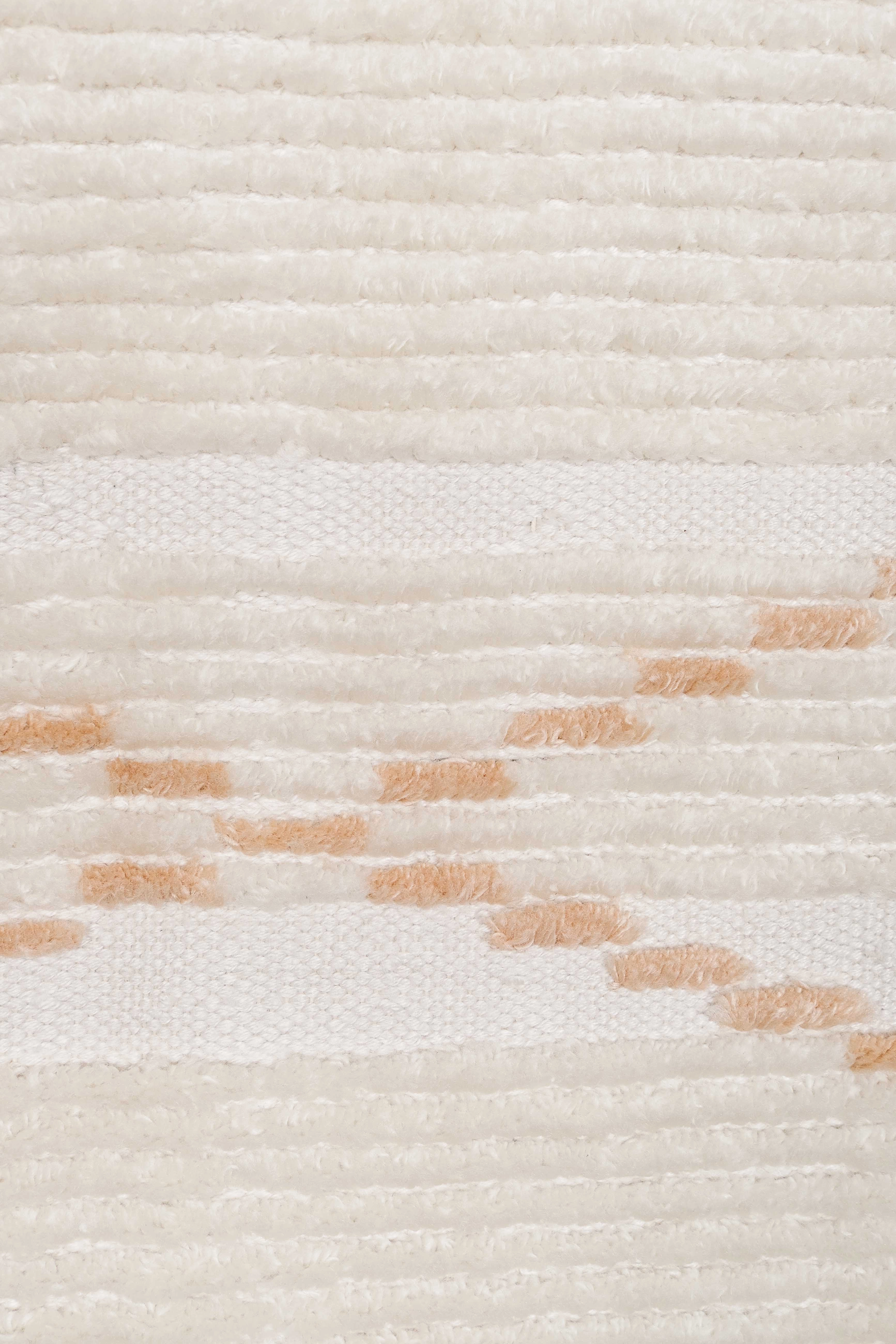 Shona Ivory and Peach Tribal PET Rug