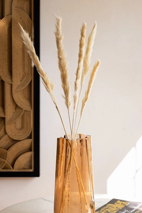 Short Natural Pampas Grass Bunchdecorative vase ,Modern Ceramic Vase for Home Decoration 
