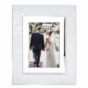 Silver Peony 5" x 7" Framehome decor ,wall decor 