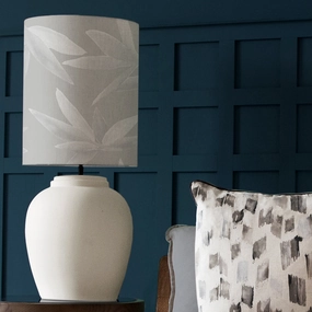 Silverwood Anna & Evora Complete Table Lamp Ecru/Snowreplacement lampshade,White Linen Drum Lampshade for Table or Floor Lamp