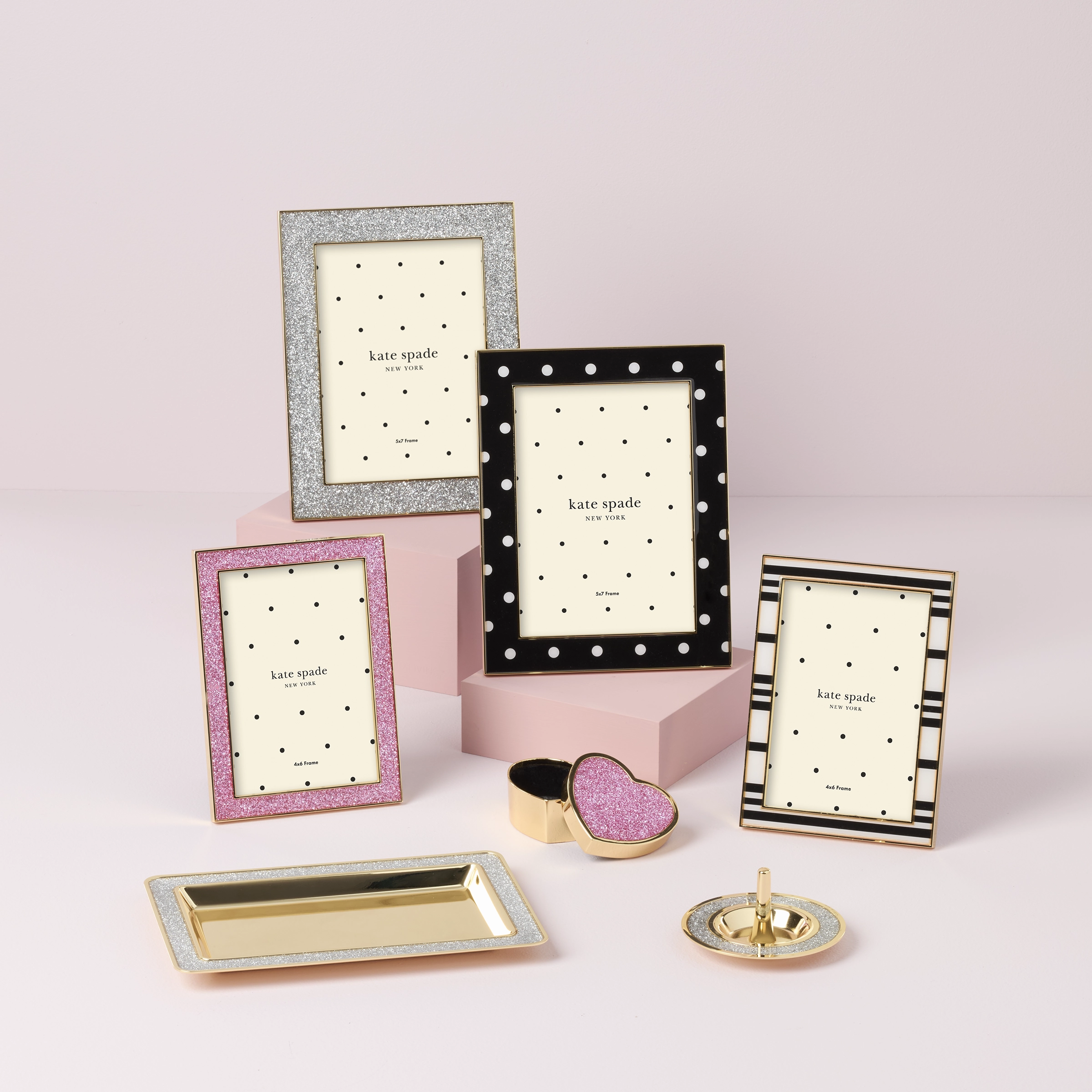 Sitting Pretty 5" X 7" Silver Glitter Frame