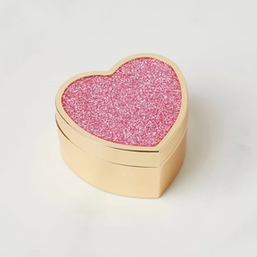 Sitting Pretty Pink Glitter Heart Boxhome decor ,wall decor 