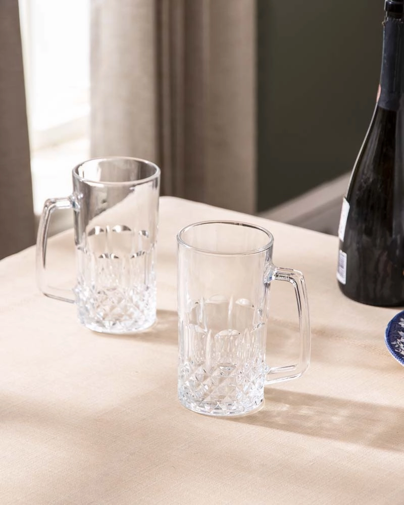 Sleek Cylindro Beer Mugs - Set of 2modern kitchen decor ,kitchen dinner set ,dinnerware 