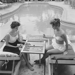 Slim Aarons "Backgammon By The Pool" Photographnordic style wall decor