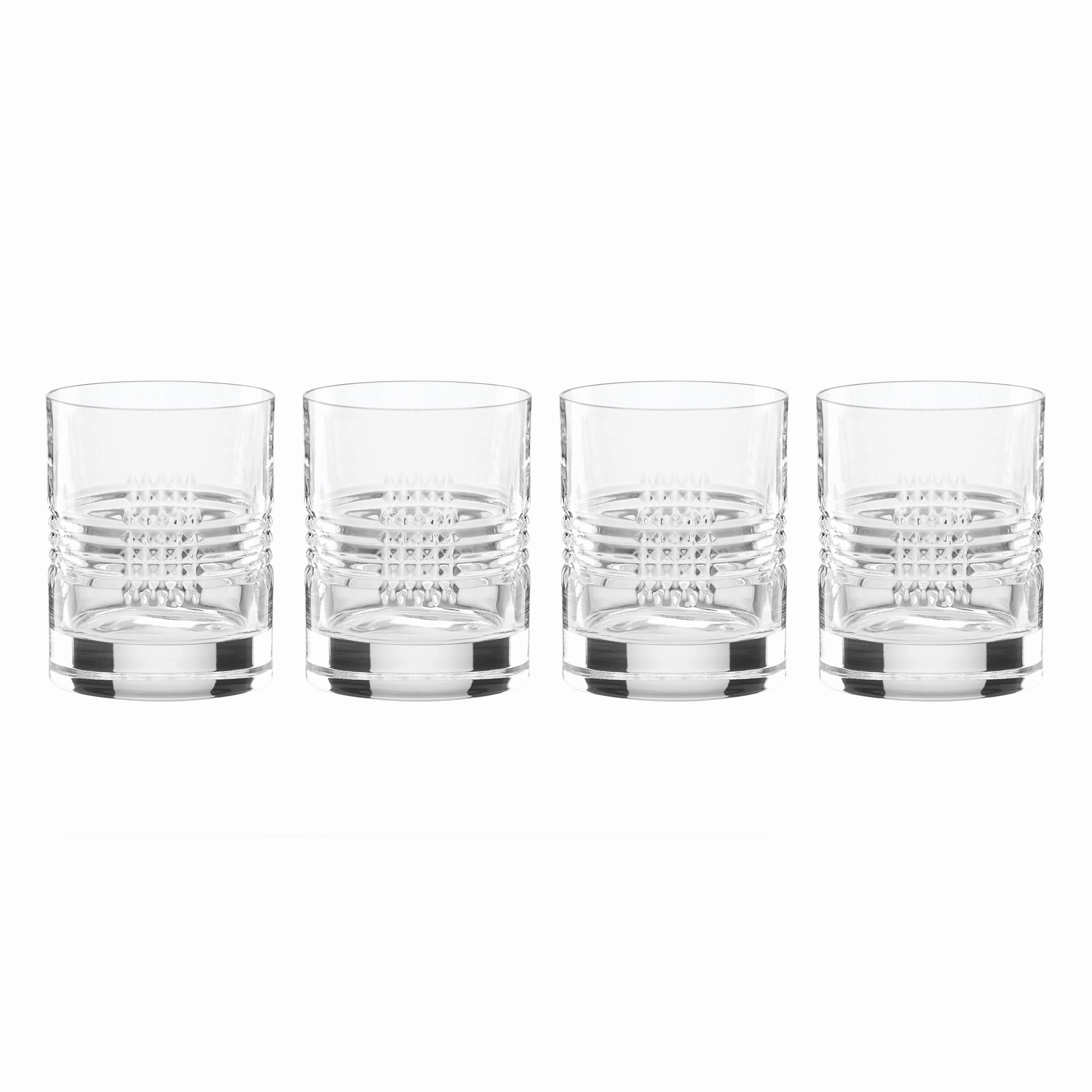 Sloane Crystal Double Old Fashion Glasses - Set Of 4glass cups ,personalized mugs 