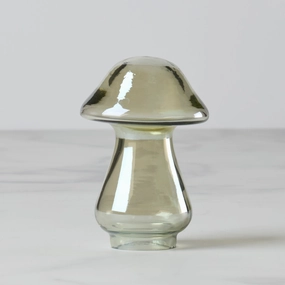 Small Green Luster Glass Mushroomthanksgiving decor ,thanksgiving centerpiece 