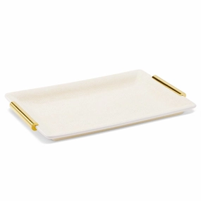 Small Shagreen Vanity Tray Creamnordic style desktop ornaments