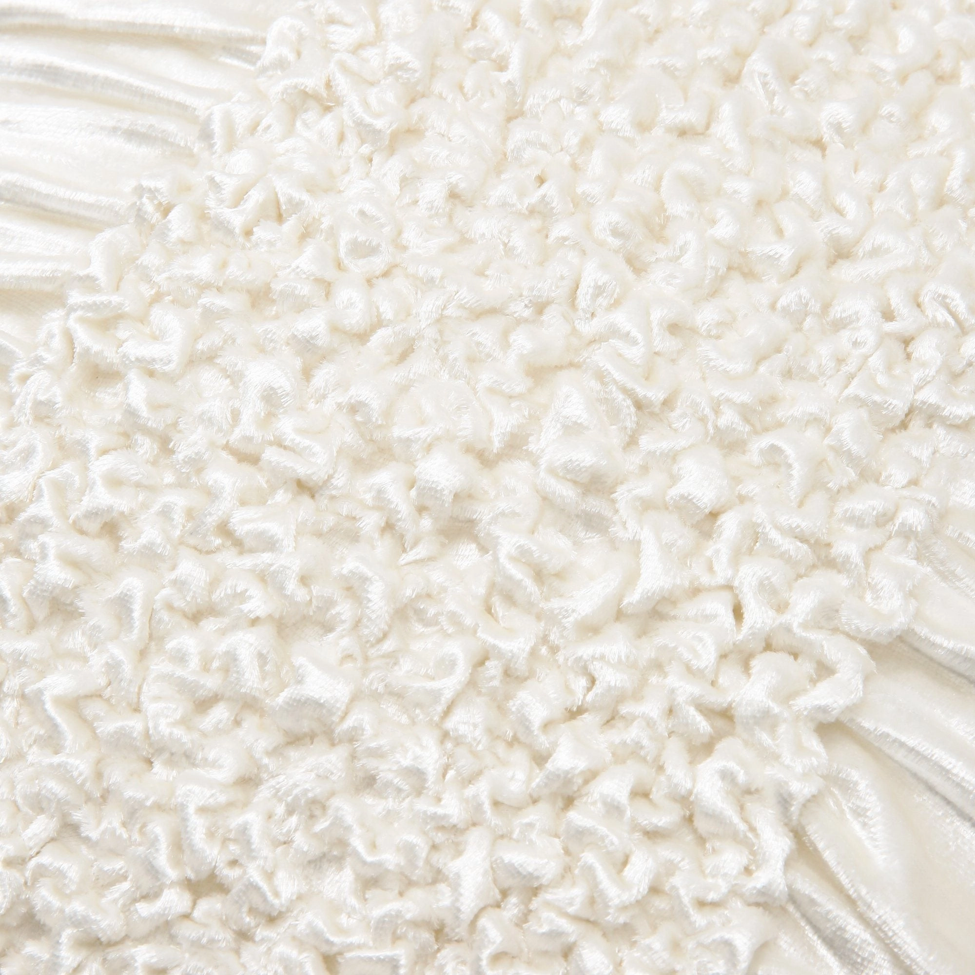 Smocking Cushion Cover 45 White