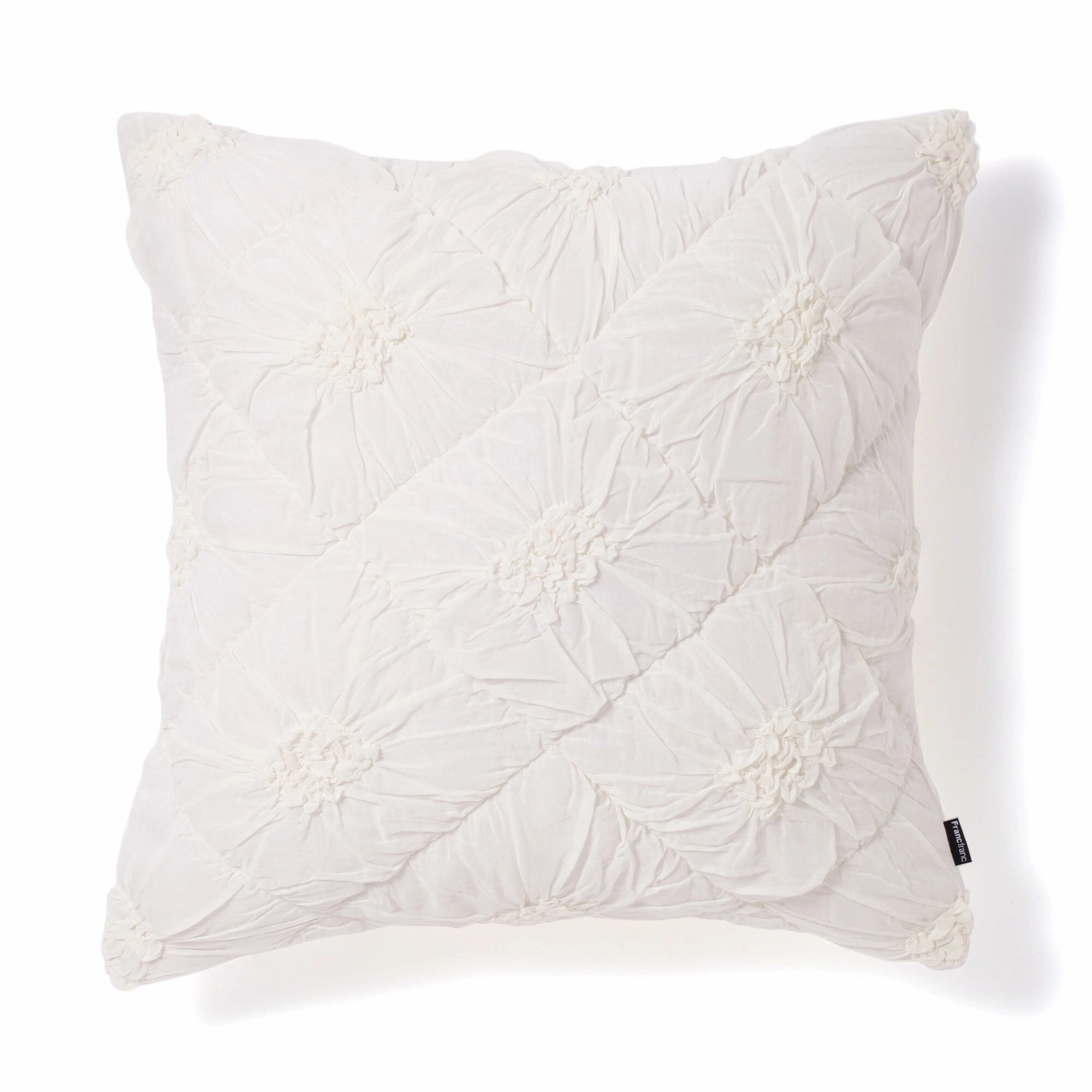 Smocking Flower Cushion Cover 450 X 450 Whitebedding sets ,throw blankets 