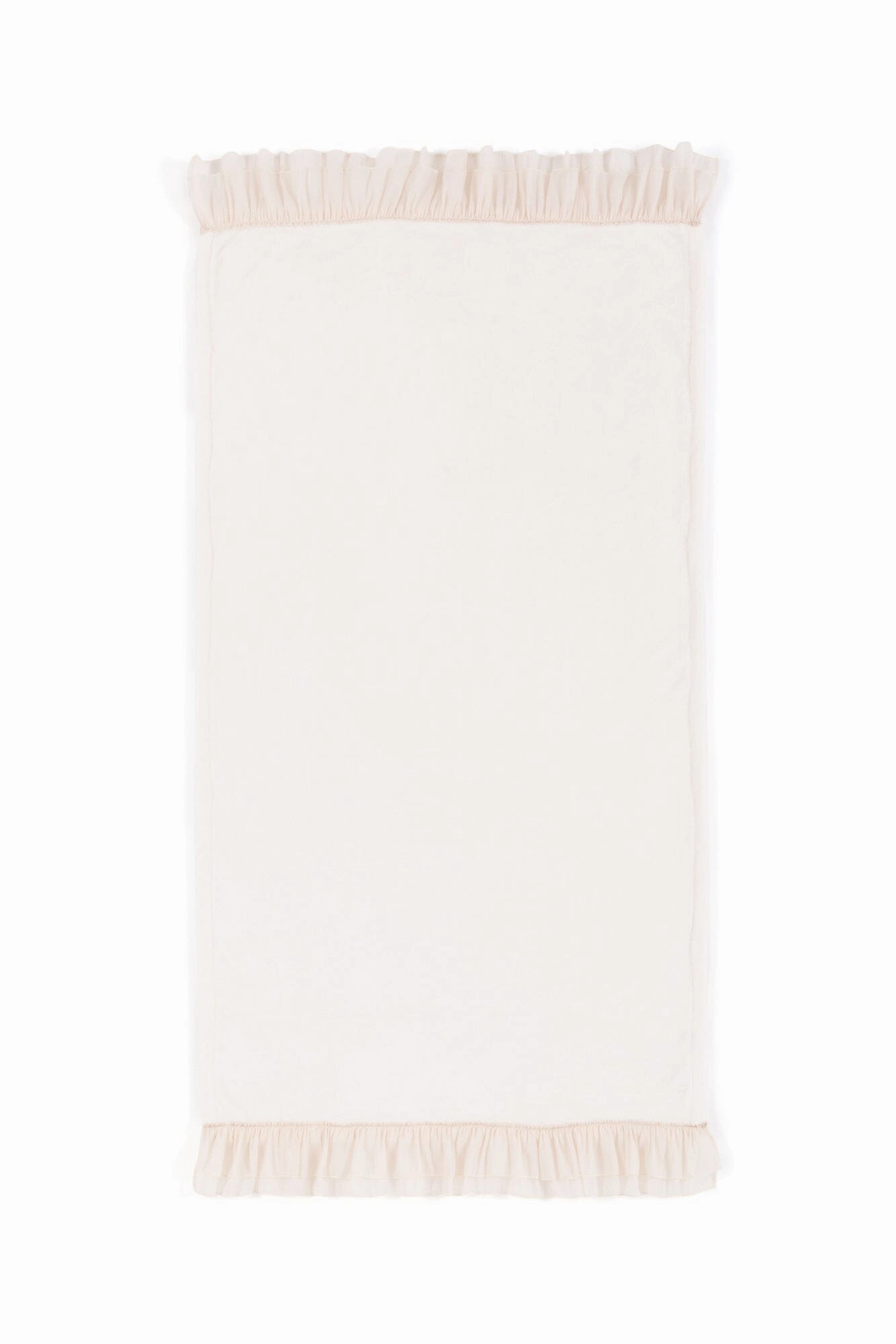 Smooth Frilled Throw (Lap Blanket) 1500 X 800 Ivory
