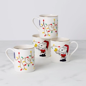 Snoopy Christmas Mugs - Set of 4modern kitchen decor ,kitchen dinner set ,dinnerware 