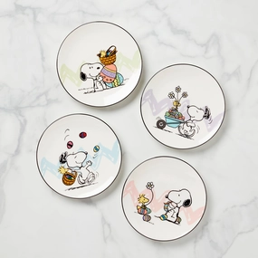 Snoopy Easter Accent Plates - Set of 4modern kitchen decor ,kitchen dinner set ,dinnerware 