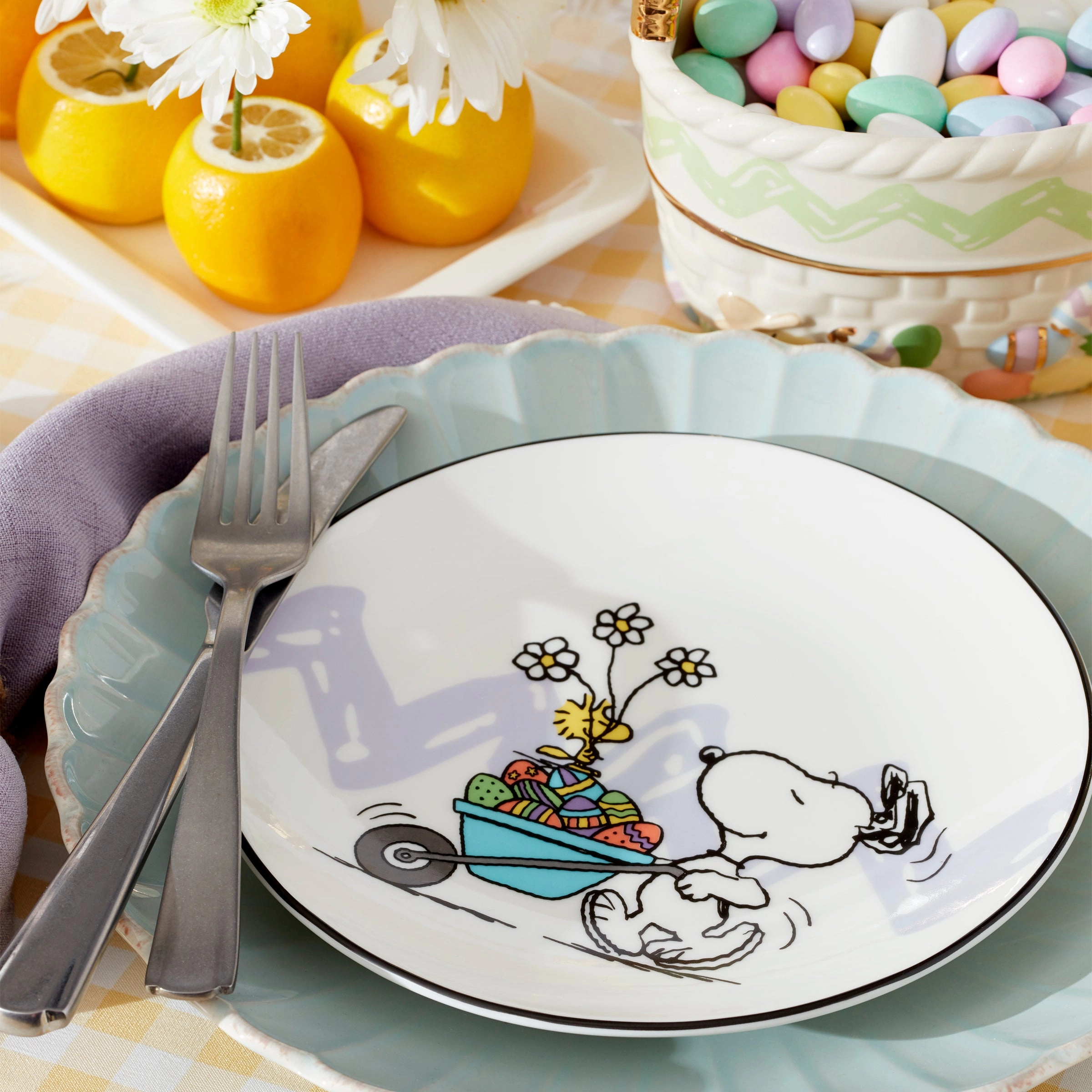 Snoopy Easter Accent Plates - Set of 4