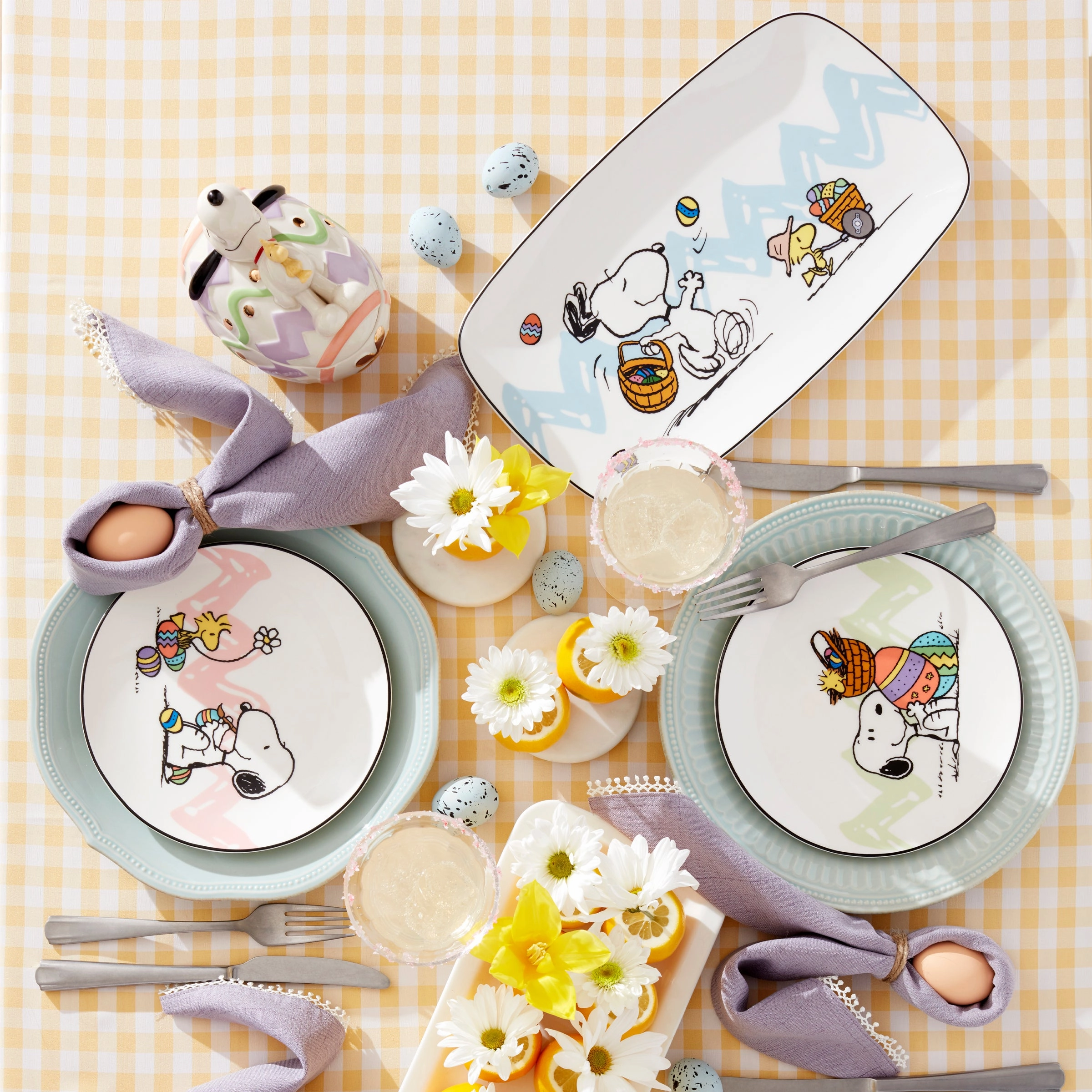 Snoopy Easter Accent Plates - Set of 4