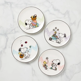 Snoopy Easter Accent Plates - Set of 4easter decorations ,easter centerpiece 