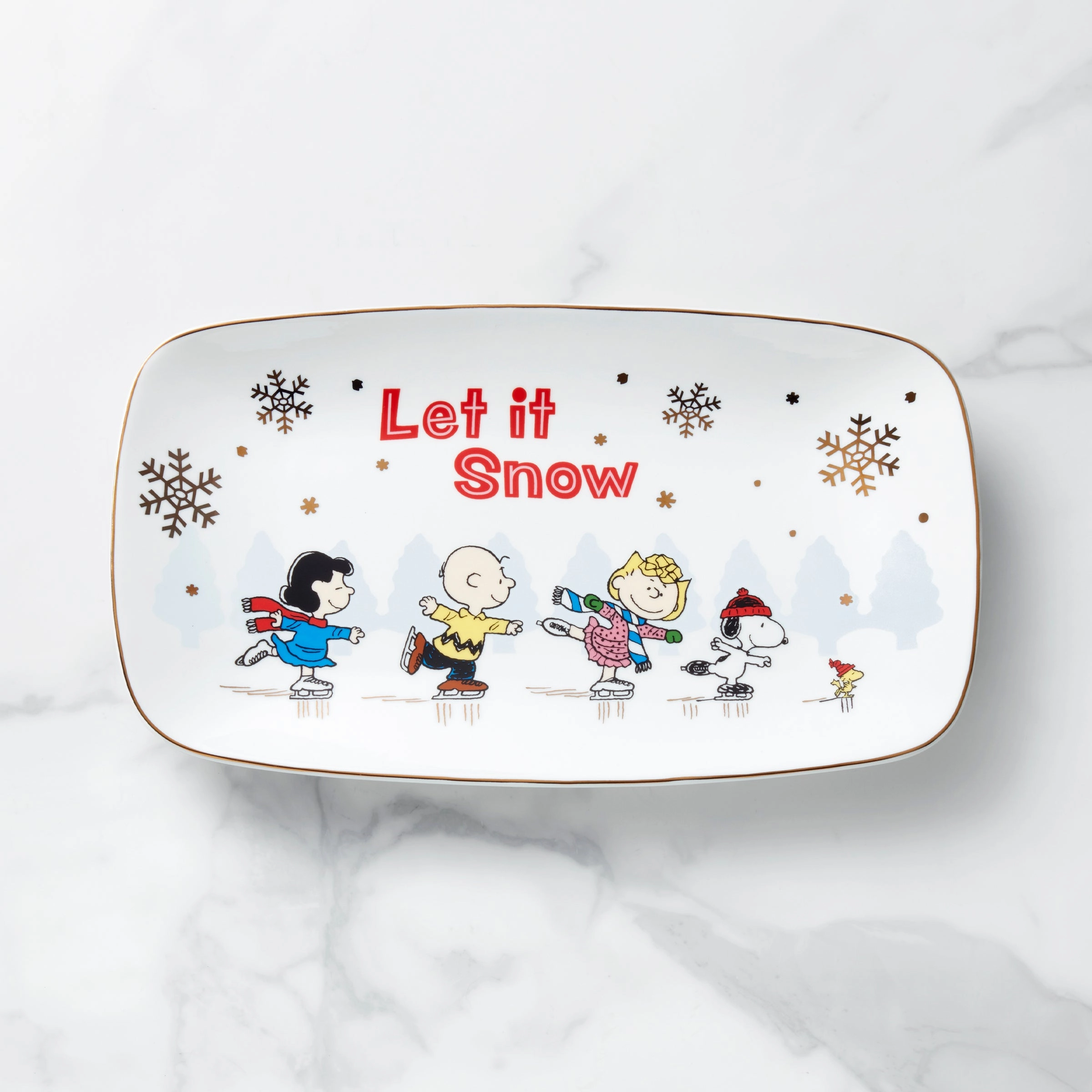 Snoopy Skating Hors d'Oeuvres Traymodern kitchen decor ,kitchen dinner set ,dinnerware 