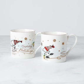 Snoopy Skating Mugs - Set of 2modern kitchen decor ,kitchen dinner set ,dinnerware 