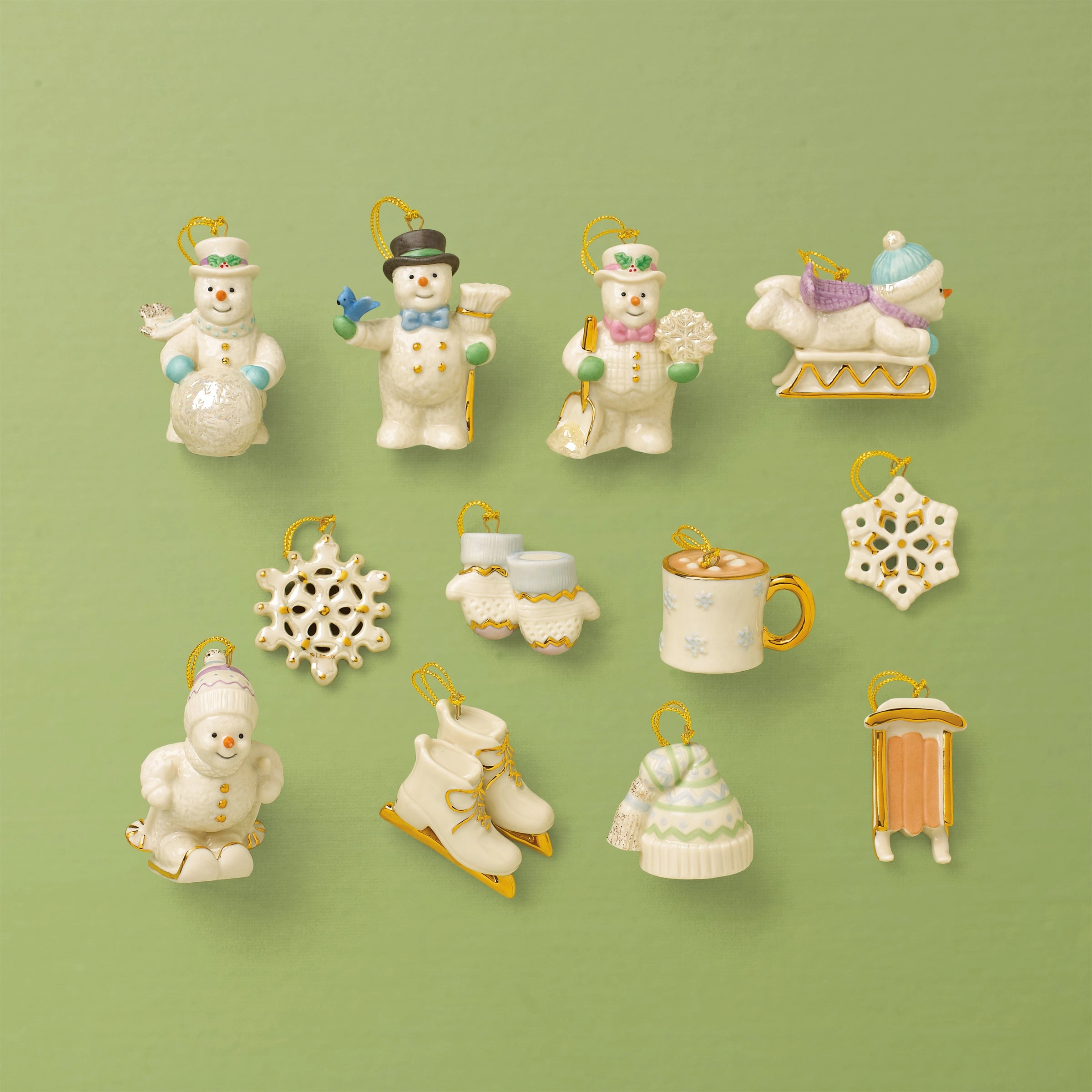 Snow Pals Christmas 13-Piece Ornament & Tree Set