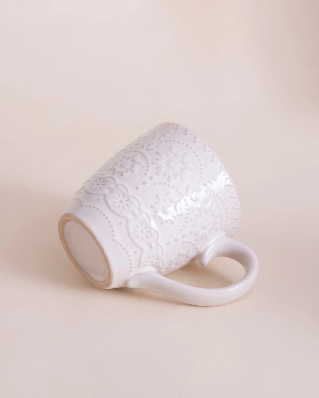 Snow Petal Ceramic Coffee Mug