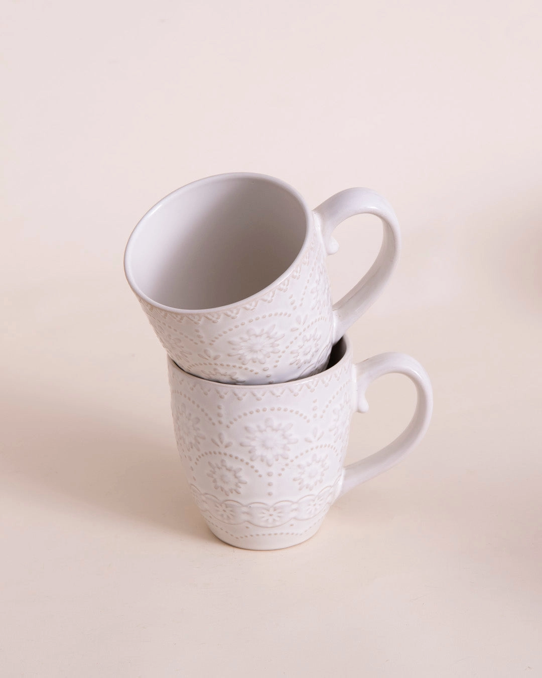 Snow Petal Ceramic Coffee Mug