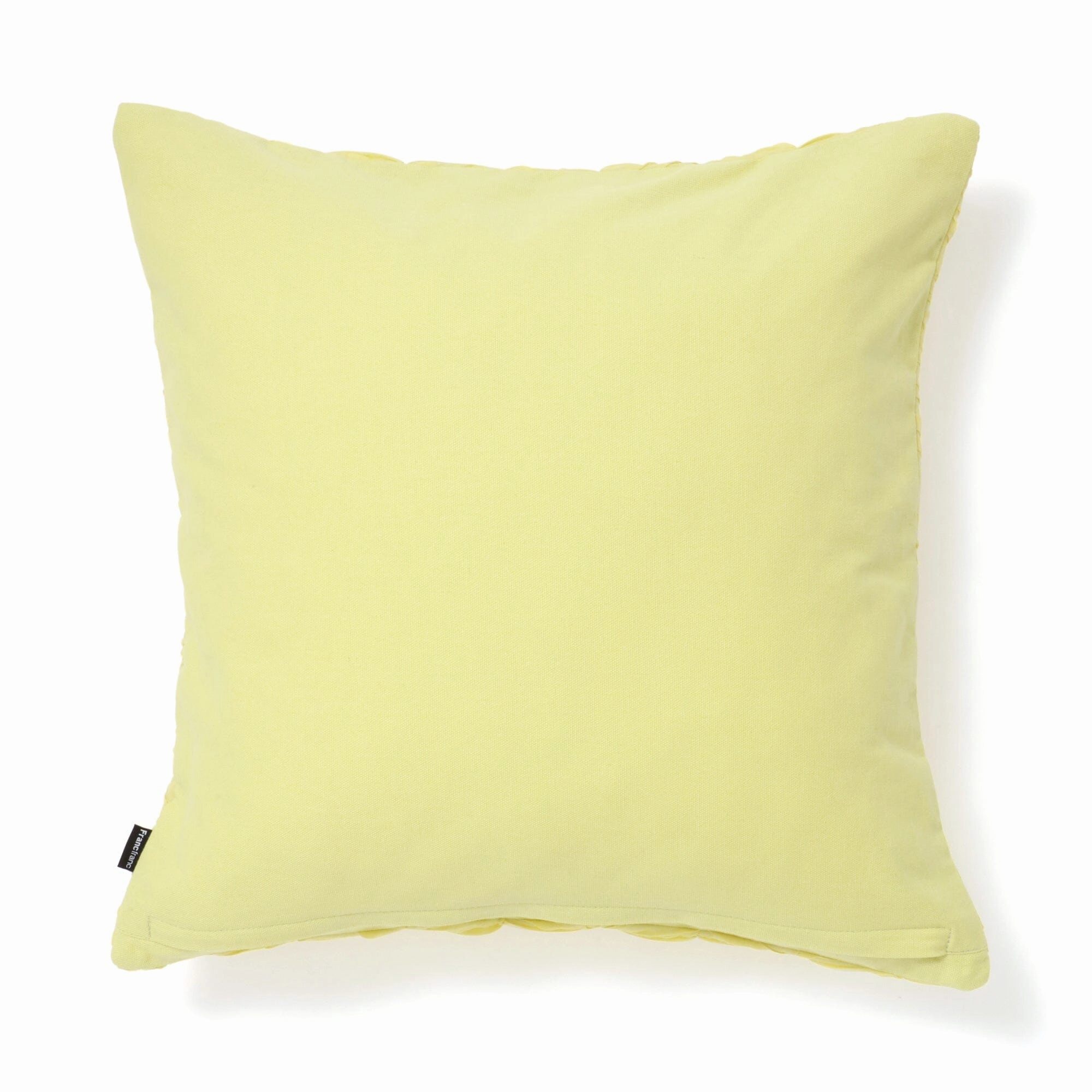 Solid Gathered Cushion Cover 450 X 450 Yellow