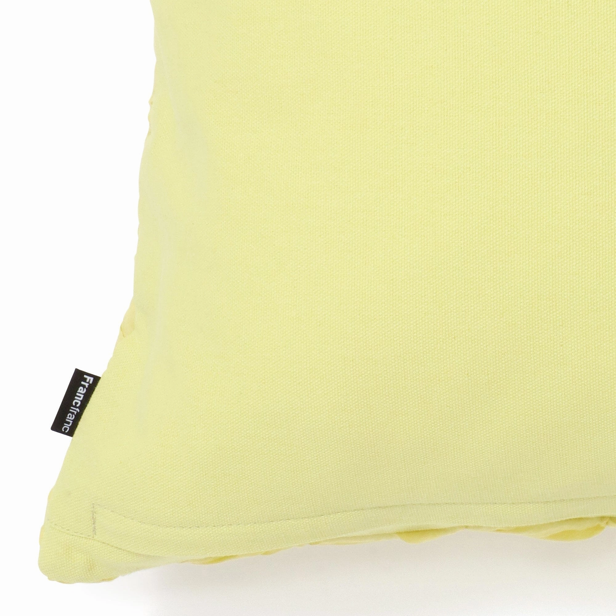 Solid Gathered Cushion Cover 450 X 450 Yellow