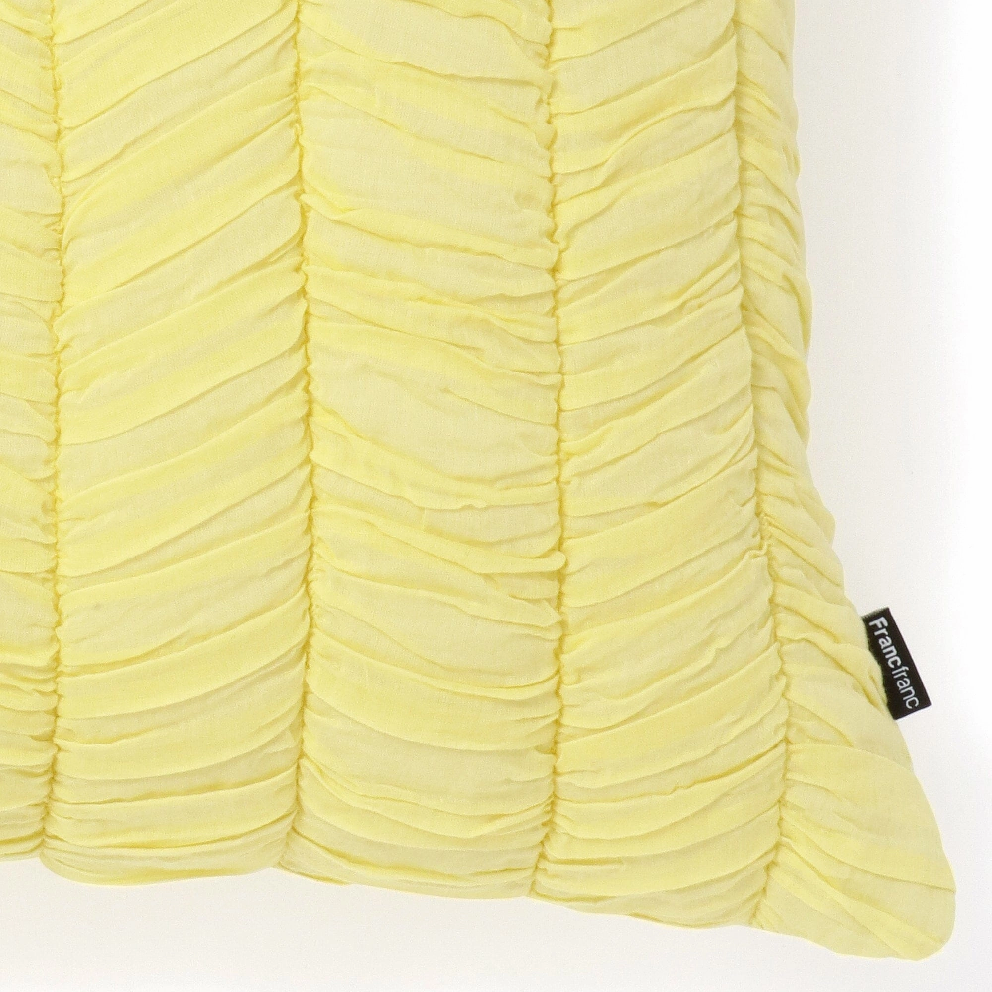 Solid Gathered Cushion Cover 450 X 450 Yellow
