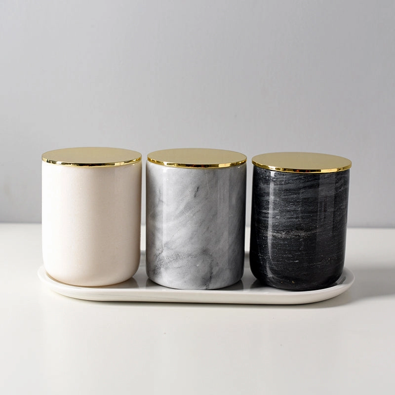 Solid Marble Candle Jarhome decoration ,modern home decor 