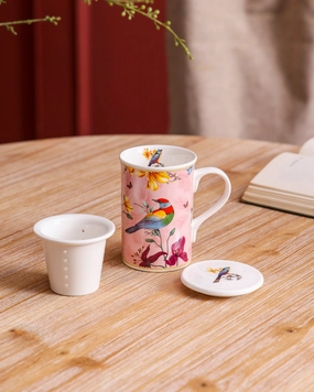 Songbird Serenade Infuser Tea Mugmodern kitchen decor ,kitchen dinner set ,dinnerware 