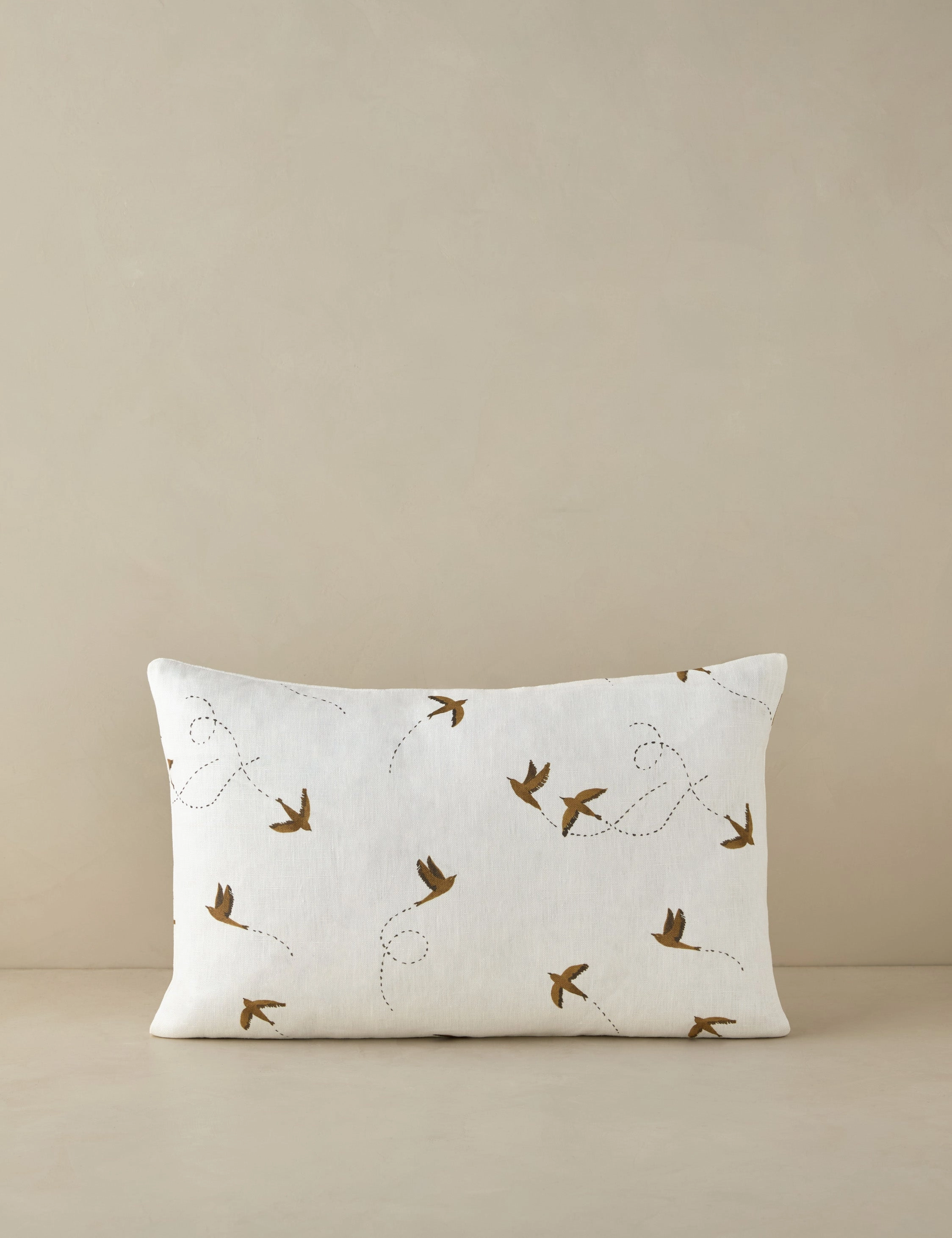 Sparrow Linen Pillow by Rylee   Cru