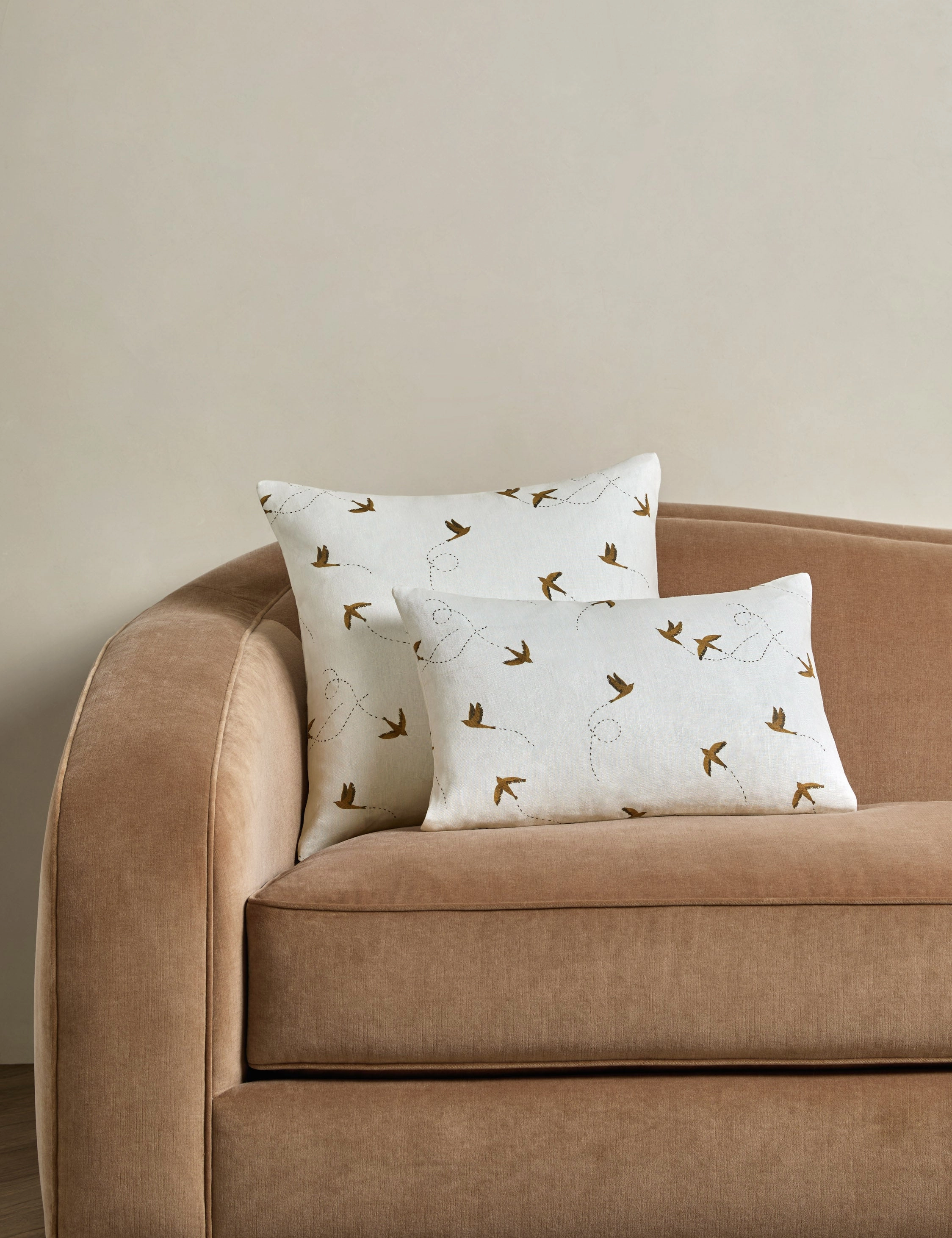Sparrow Linen Pillow by Rylee   Cru