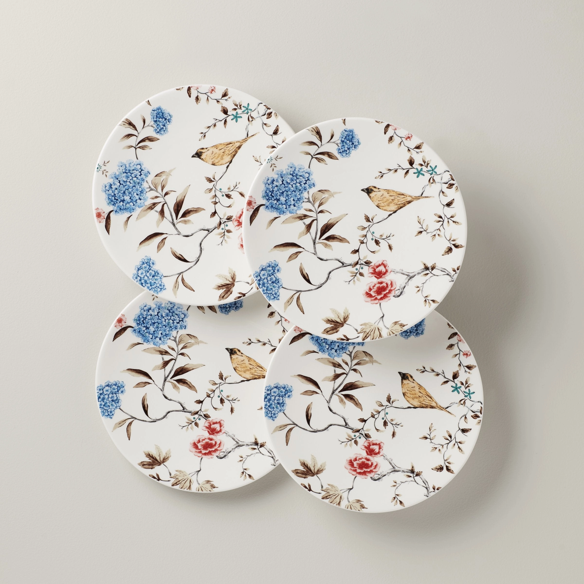 Sprig & Vine Accent Plates - Set of 4easter decorations ,easter centerpiece 