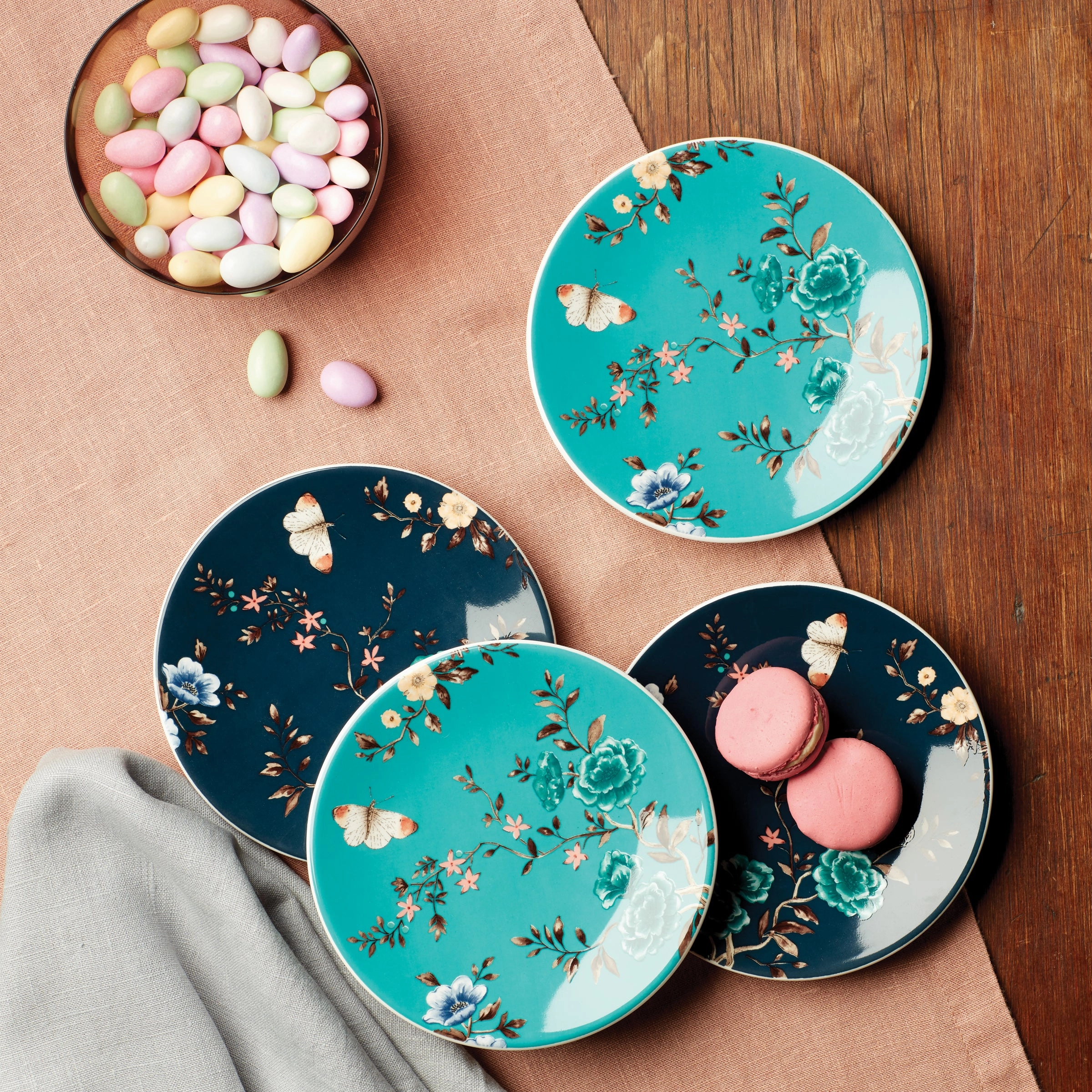 Sprig & Vine Tidbit Plates - Set of 4