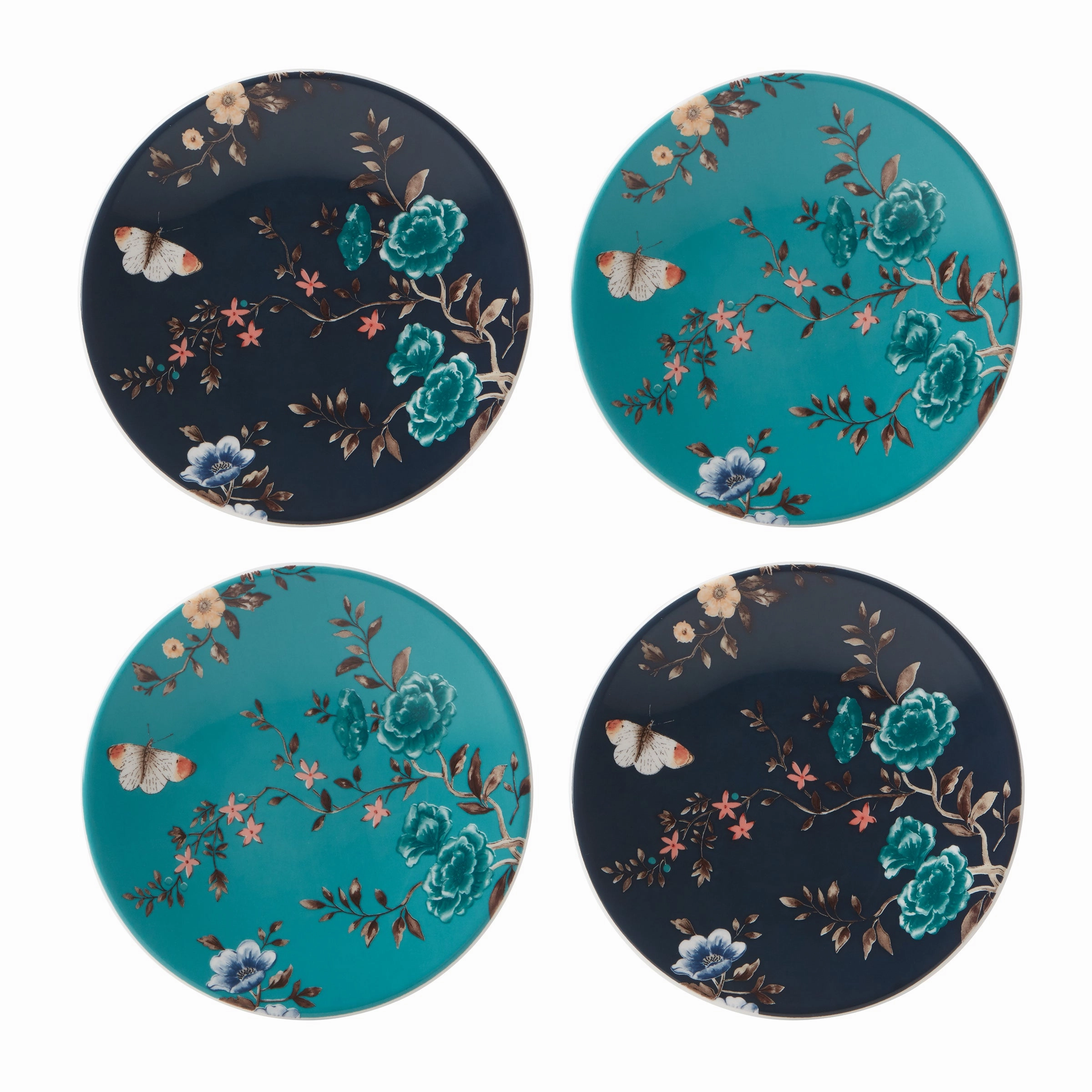 Sprig & Vine Tidbit Plates - Set of 4