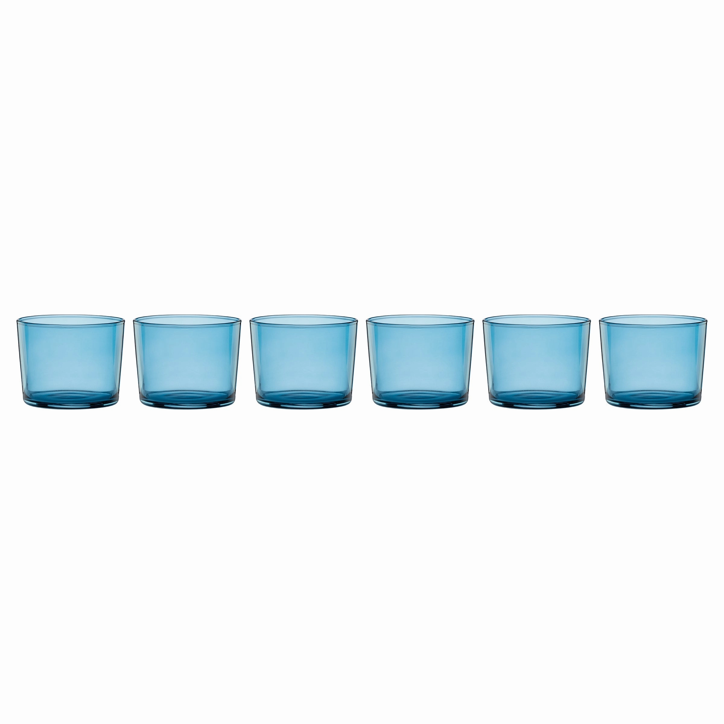 Stackables Blue Short Glasses - Set Of 6