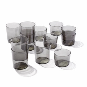 Stackables Smoke Short & Tall Glasses - Set Of 12halloween party decor ,outdoor halloween decor 