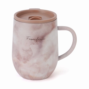 Stainless Steel Thermo Mug with Lid 320ml Marble Brownglass cups ,personalized mugs 