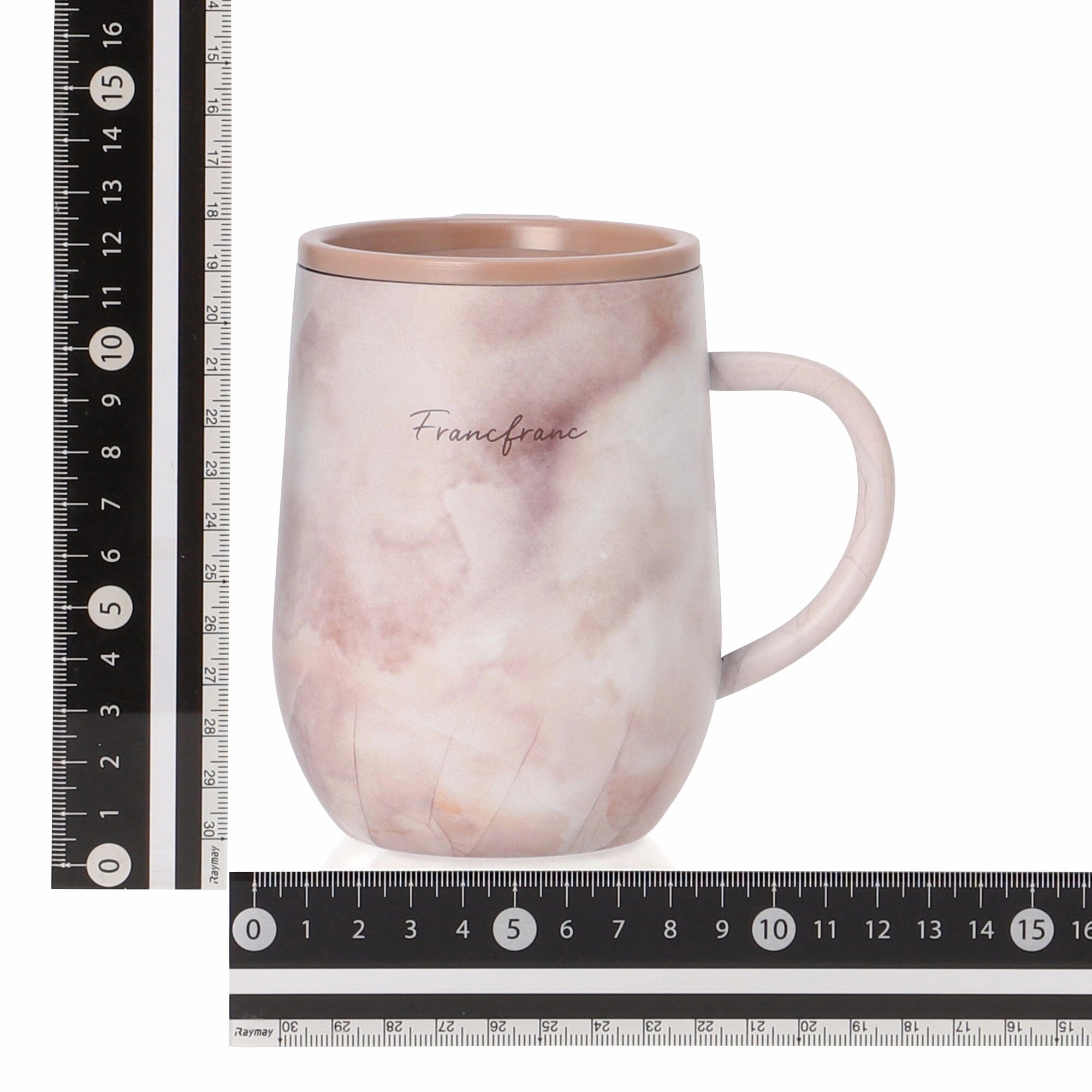 Stainless Steel Thermo Mug with Lid 320ml Marble Brown