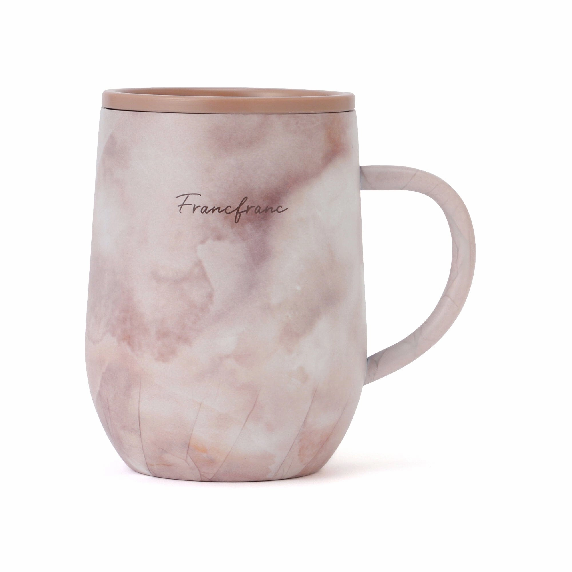 Stainless Steel Thermo Mug with Lid 320ml Marble Brown