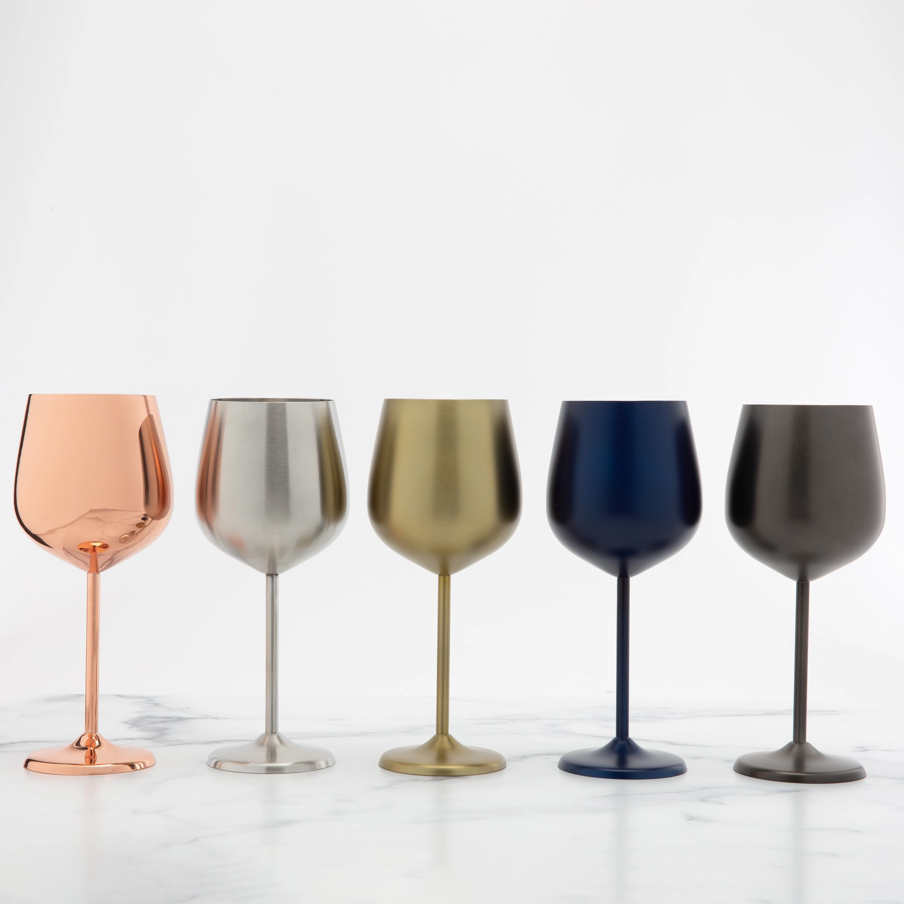 Stainless Steel Wine Glasses - Set Of 4