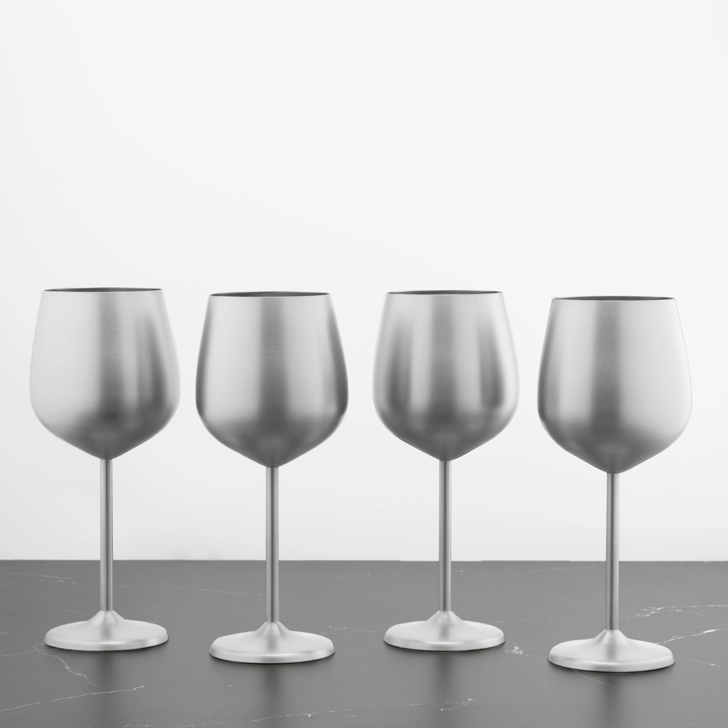 Stainless Steel Wine Glasses - Set Of 4glass cups ,personalized mugs 