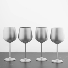 Stainless Steel Wine Glasses - Set Of 4glass cups ,personalized mugs 