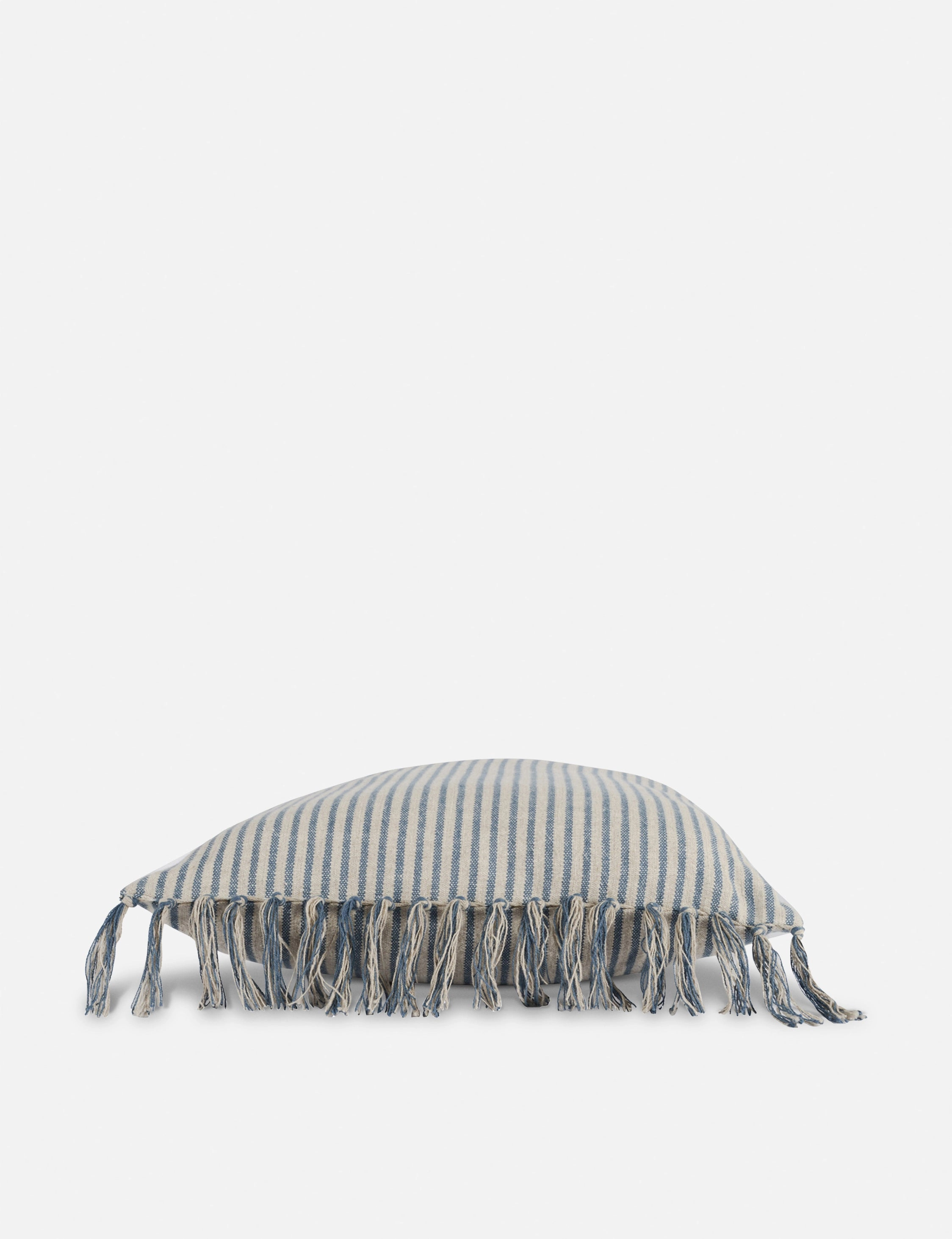 Stasiya Pillow, 20" x 20", Blue and Natural