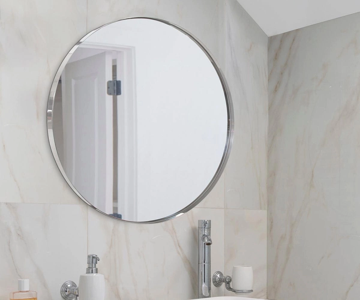 Steel Round Mirror