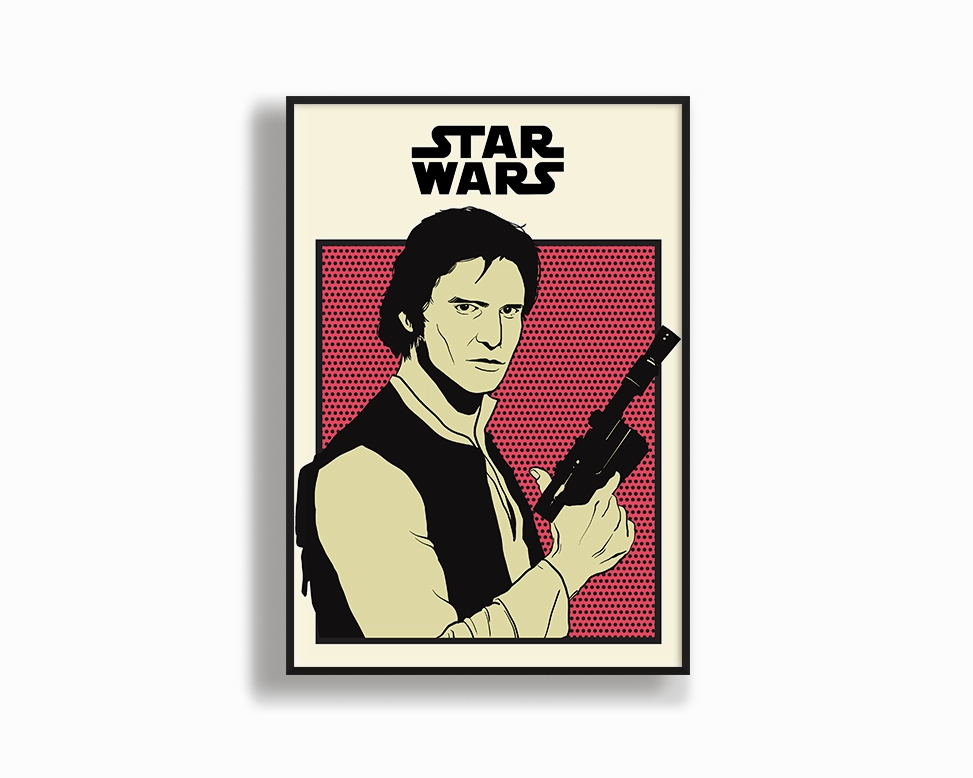 Stencil Han Solo (May The 4th Special)modern abstract painting decor