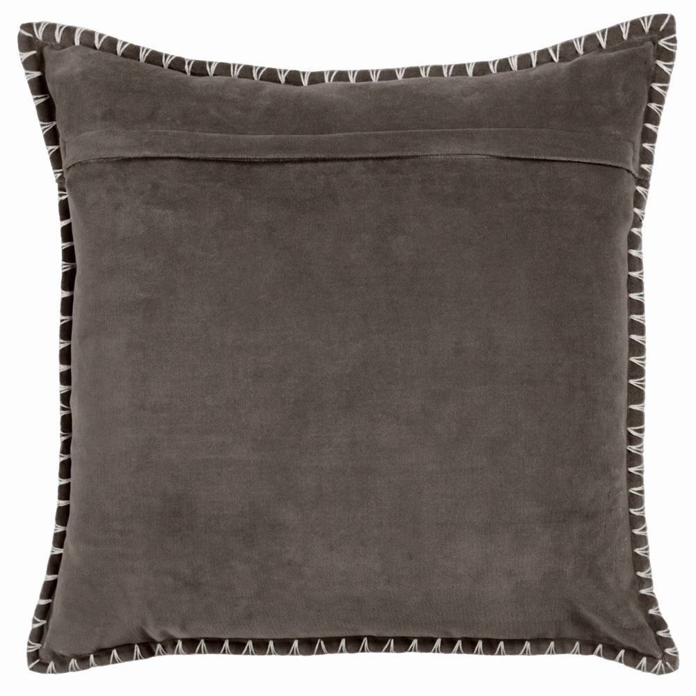 Stitch Embroidered Feather Cushion Iron