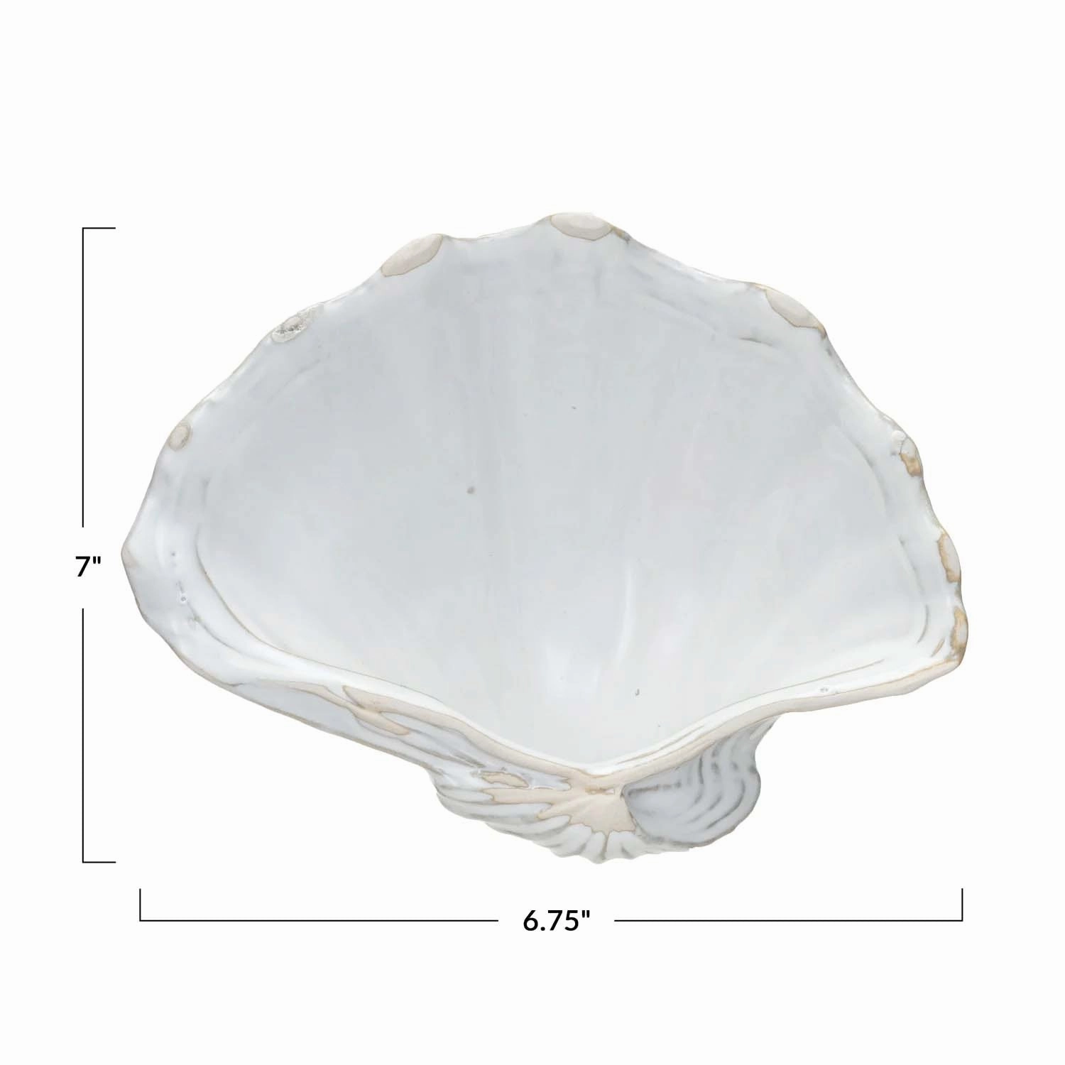 Stoneware Shell Shaped Dish