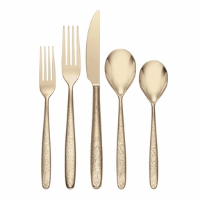 Storm Champagne 20 Piece Flatware Seteco-friendly bamboo fiber tableware set 