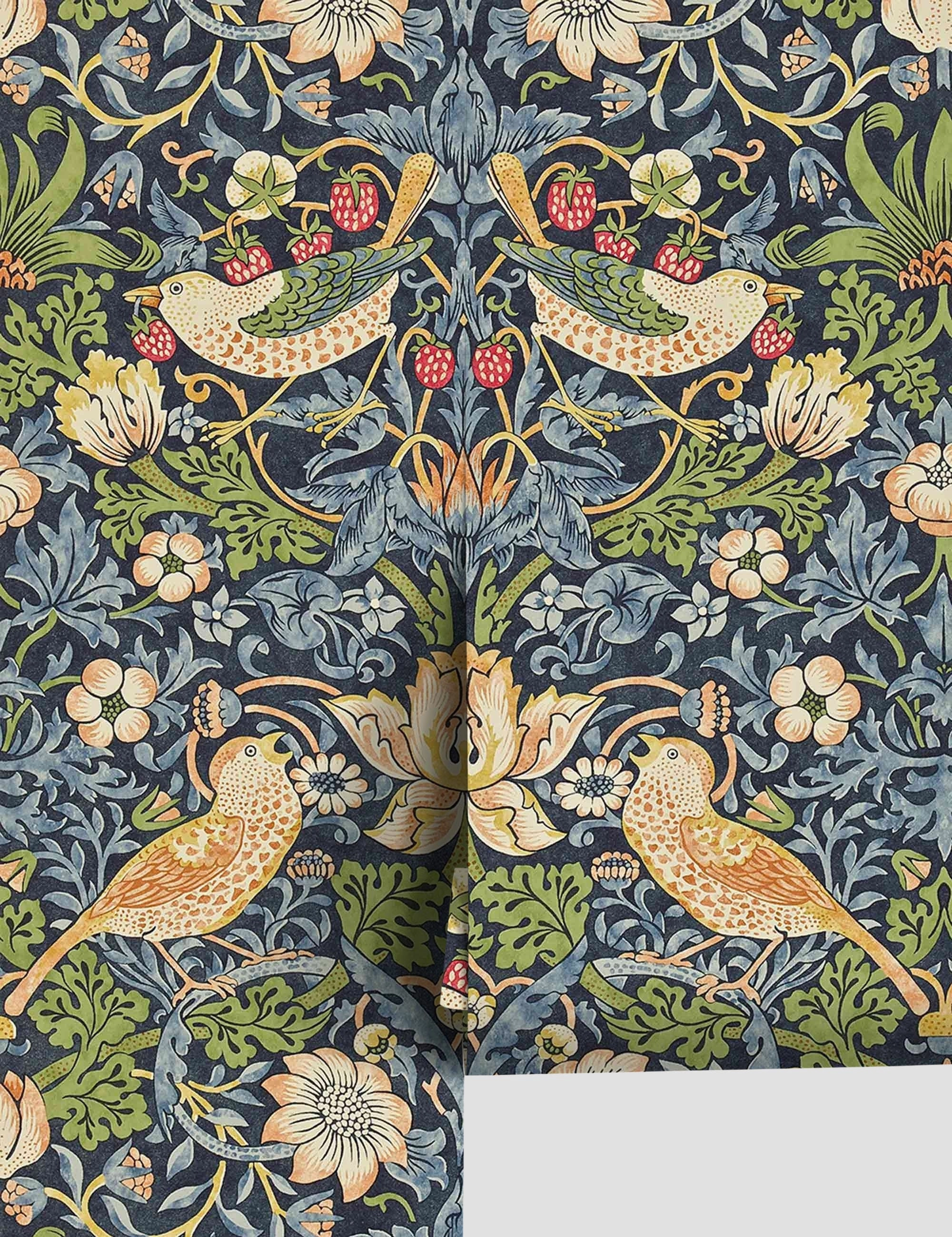 Strawberry Thief Wallpaper by Morris & Co.nordic style wall decor